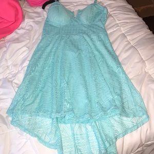 turquoise skater dress